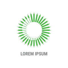 Poster - rotating candle stick design logo