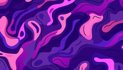 Wall Mural - abstract background with lines, purple, liquid, wave, curve