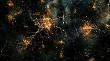 Wall Mural - cosmic network of stars and nebulae in deep space