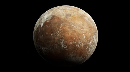 Wall Mural - Rocky planet surface in space with cratered texture and dark background