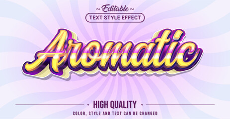 Poster - Editable text style effect - Aromatic text style theme.