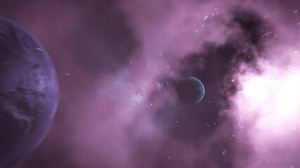 Wall Mural - nebula space journey