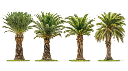 Poster - Isolated Palm Trees on Transparent Background Generative AI