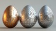 © peppastocker - Ultra realistic steel easter eggs with intricate designs for holiday decor