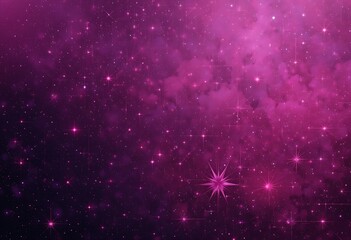 Poster - A Pink Nebula Filled With Sparkling Stars