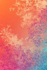 Wall Mural - a vibrant gradient background with coral reef colors.featuring bright oranges, pinks, and blues.evok