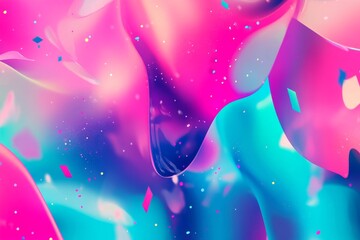 Wall Mural - a vibrant gradient background with electric carnival colors.featuring bright pinks, blues, and green
