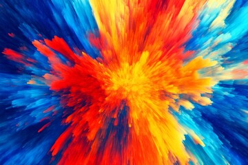 Wall Mural - a vibrant gradient background with festival fireworks colors.featuring bright reds, blues, and yello
