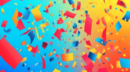 Wall Mural - a vibrant gradient background with fiesta party colors.featuring bright reds, blues, and yellows.con