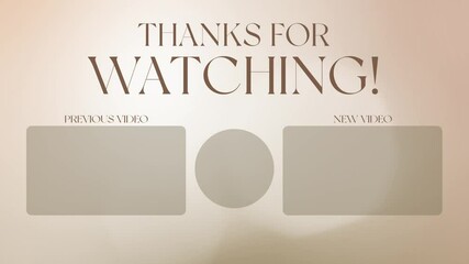 Animated, thanks for watching Soft Gradient YouTube End screen outro video