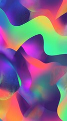 Wall Mural - a vibrant gradient background with neon festival colors.featuring bright greens, blues, and pinks.co