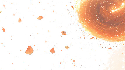 Poster - Spiral Air Vortex With Flying Petals and Sparkles Generative AI