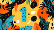 © Lailatul - Tropical leaf number one; vibrant background, ideal for social media posts