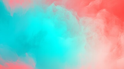 Wall Mural - a vibrant gradient background with vibrant coral and teal colors.featuring bright reds and blues.evo