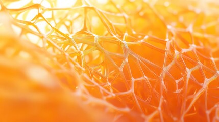 Poster - Abstract Background With Orange Network. Global Network, Technology Concept, 3D Illustration