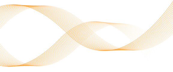 Fototapete - vector abstract gold wave line on white background