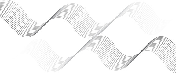Fototapete - vector modern abstract background with wave of flowing lines digital futuristic concept.