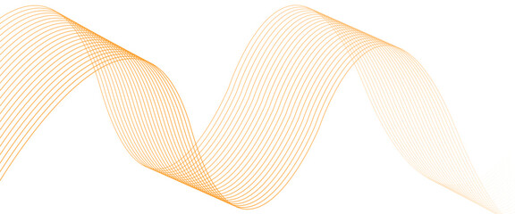 Fototapete - vector abstract gold wave line on white background