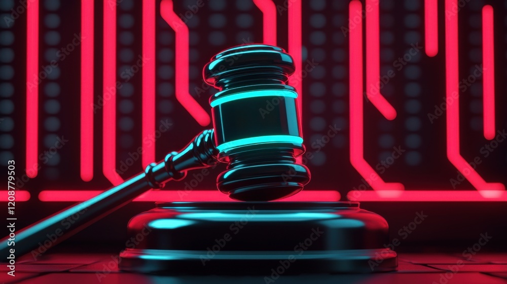 Artificial intelligence ethics governance concept glowing ai powered