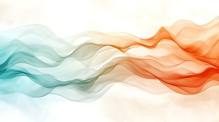 Wall Mural - Fluid motion in abstract background pastel color waves in soft light environment