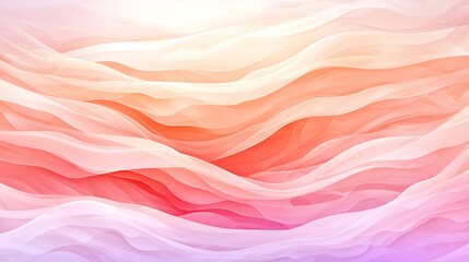 Wall Mural - Abstract pastel waves digital art creating a soft and serene aesthetic environment