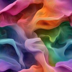 Poster - Colorful Abstract Waves in Vibrant Shades with Flowing Patterns of Light and Shadow for Art and Design Projects