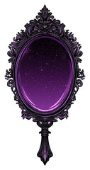 Wall Mural - PNG Mirror mystical antique purple.