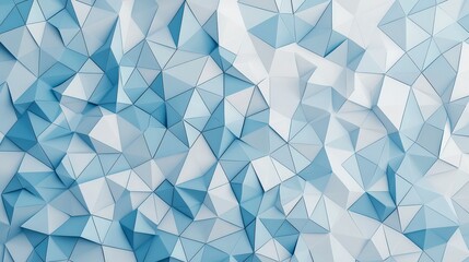 Poster - Textured blue and white abstract geometric pattern resembling folded paper or origami, creating a visually intriguing design.