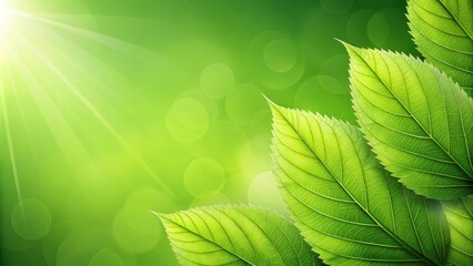Wall Mural - Abstract green leaf design perfect as wallpaper, organic, nature, foliage, abstract, art, green, leaves, natural