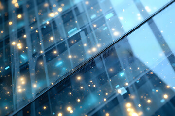 Poster - Modern office building detail, glass surface.