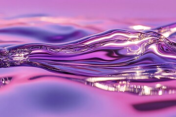 Sticker - Abstract Purple and Pink Liquid Motion Art