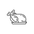 © Dhani - Grilled chicken icon on white background