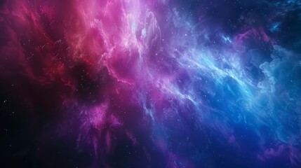 Wall Mural - stunning cosmic nebula with vibrant colors of purple, blue, and pink in deep space background, perfe