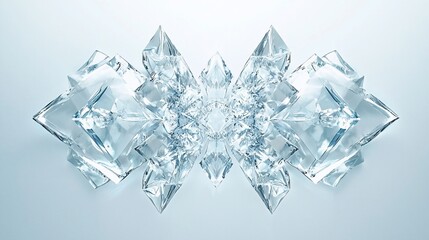 Poster - Abstract ice crystal cluster, frozen design.