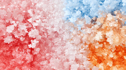Fototapete - A vibrant abstract image featuring a blend of red, blue, and orange hues resembling crystalline textures
