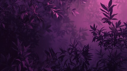 Wall Mural - captivating abstract background featuring ethereal purple hues and delicate leaf silhouettes with in