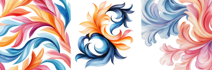 Poster - Captivating Abstract Fluid Swirls and Waves of Vibrant Color and Motion