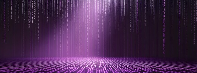 Fototapete - Binary code background, blue color, matrix, with lines creating a futuristic atmosphere, conveying a technological atmosphere