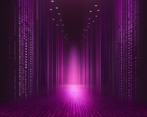 Fototapete - Binary code background, blue color, matrix, with lines creating a futuristic atmosphere, conveying a technological atmosphere