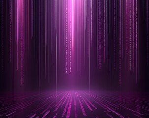 Fototapete - Binary code background, blue color, matrix, with lines creating a futuristic atmosphere, conveying a technological atmosphere