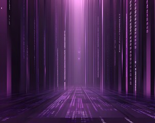 Fototapete - Binary code background, blue color, matrix, with lines creating a futuristic atmosphere, conveying a technological atmosphere