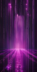Fototapete - Binary code background, blue color, matrix, with lines creating a futuristic atmosphere, conveying a technological atmosphere