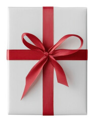 Wall Mural - PNG White gift box ribbon red celebration.