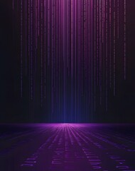 Fototapete - Binary code background, blue color, matrix, with lines creating a futuristic atmosphere, conveying a technological atmosphere