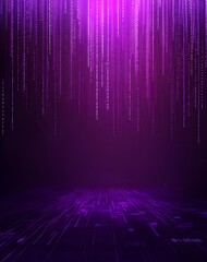 Fototapete - Binary code background, blue color, matrix, with lines creating a futuristic atmosphere, conveying a technological atmosphere