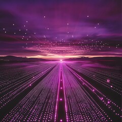 Fototapete - Binary code background, blue color, matrix, with lines creating a futuristic atmosphere, conveying a technological atmosphere