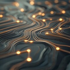 Poster - artistic composition of information data documentation, glowing file structures, organized digital stacks, fluid energy lines, modern aesthetic, elegant lighting, smooth textures, symbolic order,