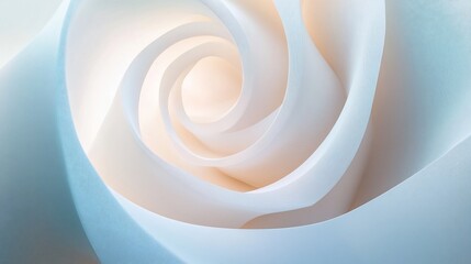 Aufkleber - Abstract swirling white and blue paper spiral.