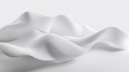 Poster - Abstract white wavy textured surface.