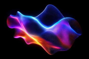 Poster - Abstract Neon Wave Colorful Light Design